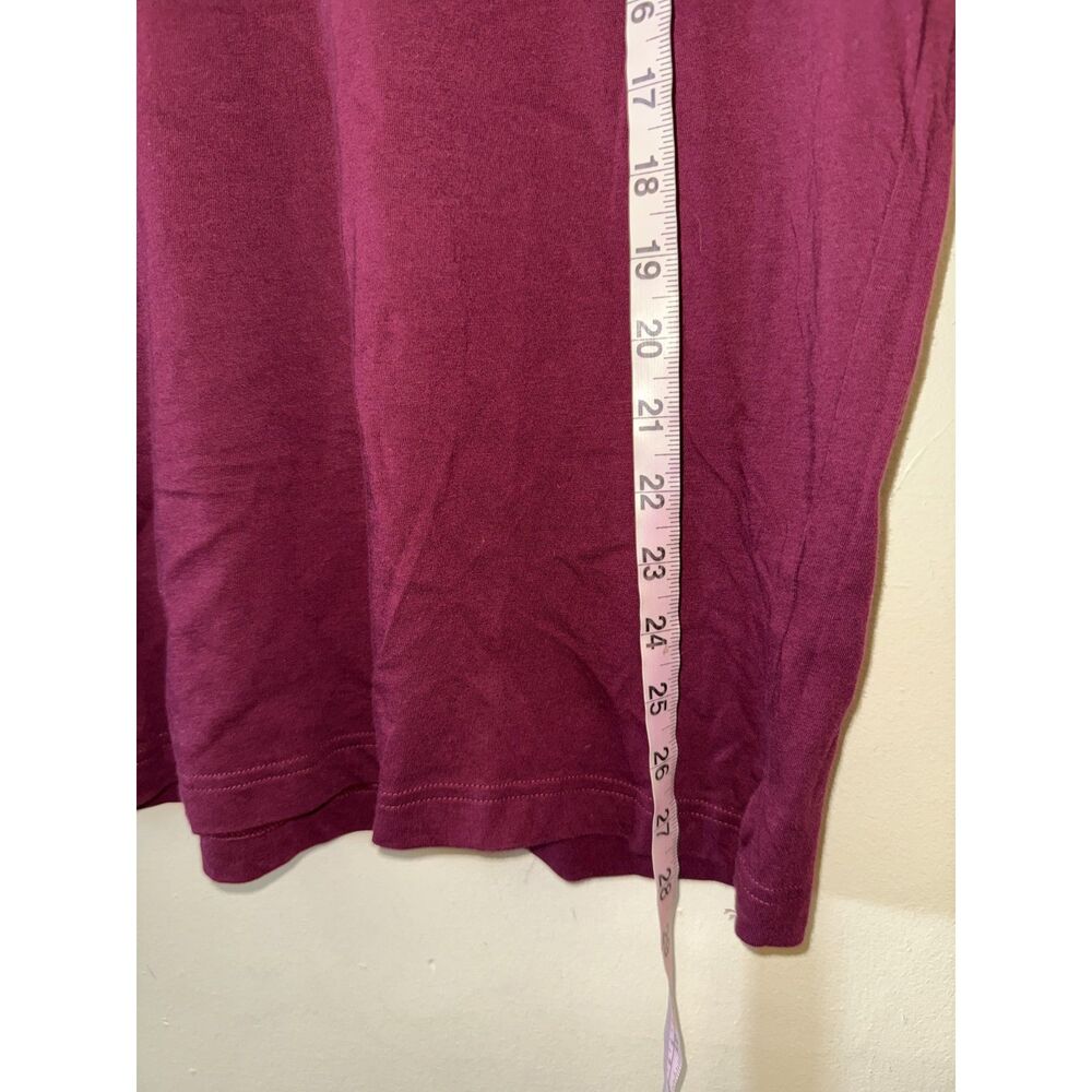 PINK Victoria's Secret Maroon Strappy Cage V-Neck Tee S - Picture 8 of 9